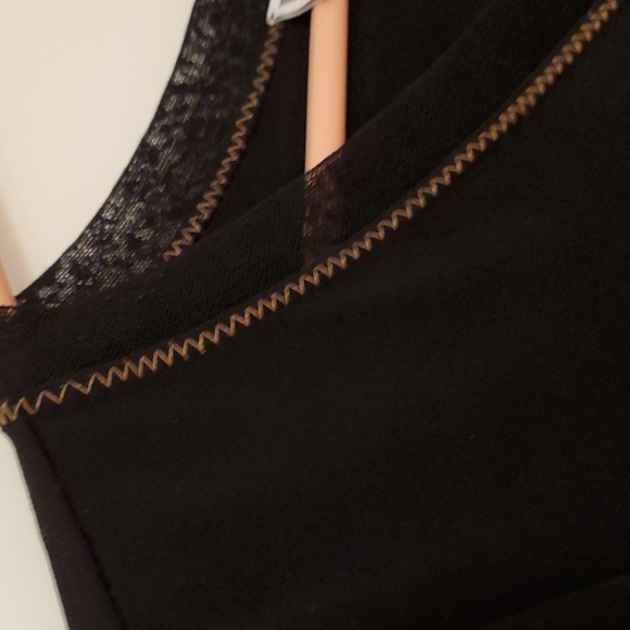 JM Collection Animal print multi-textured collage top 3/4 sleeves petite medium - Picture 4 of 7